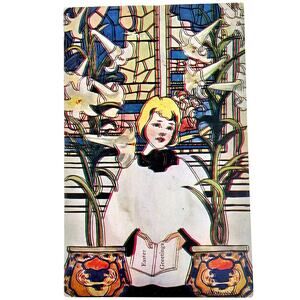 1900's Antique Vintage Easter Greetings Catholic Post Card Posted